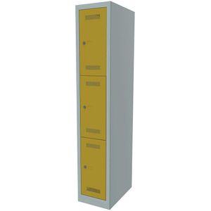 MonoBloc™ lockerkast, 3 vakken per compartiment, breedte 322 mm, 1 compartiment, 3 vakken BISLEY