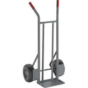 eurokraft basic Stalen steekwagen, met 2 verticale schoren, laadvermogen 150 kg, massieve banden