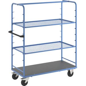 eurokraft pro Stellingwagen, voor 8 etagevlakken, incl. 2 etagevlakken, met roosterlegbord