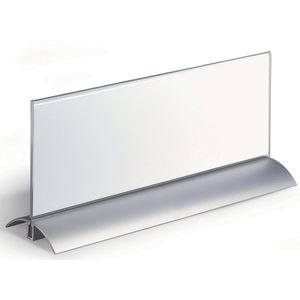 Tafelnaambord, acryl met aluminium voet, h x b = 105 x 297 mm DURABLE