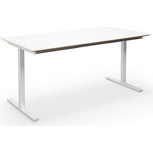 Multifunctionele tafel DUO-T Trend, recht blad, diepte 800 mm, breedte 1600 mm, wit / wit