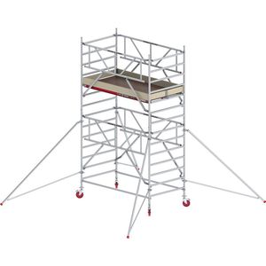 Altrex Rolsteiger RS TOWER 42 breed met Safe-Quick®, houten platform, lengte 1,85 m, werkhoogte 5,20 m