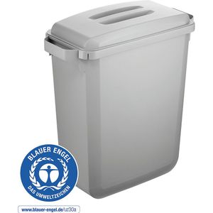 DURABLE Afvalbak voor kringloopmateriaal DURABIN® ECO, inhoud 60 l, h x b x d = 645 x 590 x 282 mm, grijs
