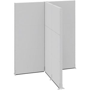 Akoestische scheidingswand, kantoor/industrie, complete module, l x b x h = 2656 x 2131 x 3000 mm