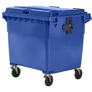 Grote afvalcontainer conform DIN EN 840, inhoud 1100 l, b x h x d = 1370 x 1470 x 1115 mm