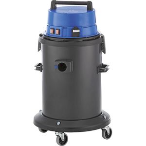 eurokraft pro Stof-/waterzuiger voor werkplaatsen, kunststof bak van 62 l, 2400 W, met stopcontact