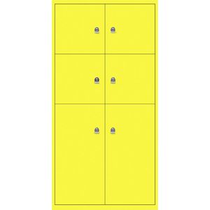 LateralFile™ Lodge, met 6 lockers, hoogte 4 x 375 mm, 2 x 755 mm BISLEY