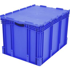 BITO Euro-stapelbak XL, met 2-delig scharnierend deksel, l x b x h = 800 x 600 x 538 mm