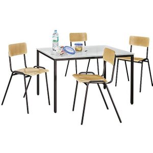 Universele zitgroep, 1 tafel, 4 stoelen EUROKRAFTbasic