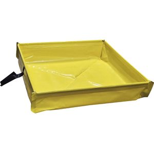 eurokraft basic Kleine opvouwbare bak, van pvc, kleur geel, opvangvolume 43 l