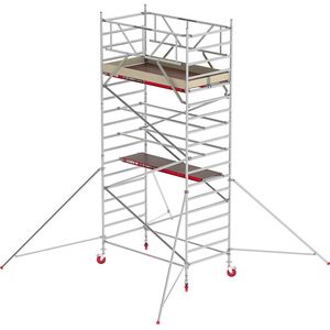 Altrex Rolsteiger RS TOWER 42 breed, houten platform, lengte 1,85 m, werkhoogte 6,20 m