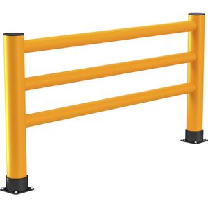 Ampere Rack Mammut Veiligheidsreling, leuning, hoogte 1,1 m, lengte 2 m, verkeersgeel