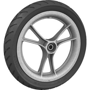 Spaakwiel met PU-band, racingprofiel, kunststof velg, wiel-Ø x b = 290 x 60 mm, grijs, vanaf 4 stuks