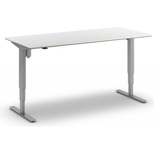 Bureau Atlanta Trend, elektrisch in hoogte verstelbaar, recht, b x d = 1800 x 800 mm, wit/zilver