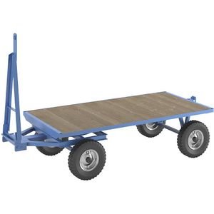 eurokraft pro Aanhangwagen, draaischamelbesturing, laadvermogen 3 t, laadvlak 2 x 1 m, lichtblauw