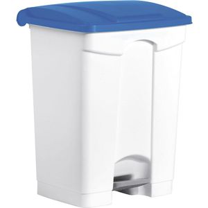 helit Pedaalafvalemmer, van polypropyleen, 70 l, deksel blauw