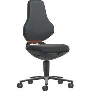 bimos Werkdraaistoel TEXON laboratorium + productie, met wielen, hoogteverstellingsbereik 450 - 620 mm, Supertec, zwart
