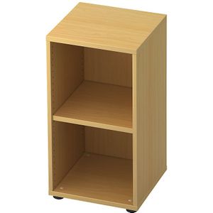 eurokraft pro Kantoorstelling, 1 legbord, h x b x d = 748 x 400 x 400 mm, beukenhout