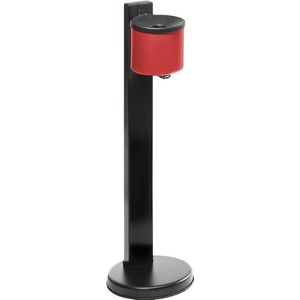 Staande veiligheidsasbak, 2,25 l, Ø 150 mm, rood, plaatstaal