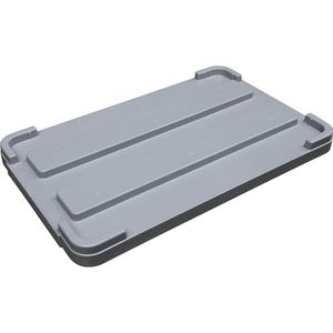 CEMO Deksel voor bak voor oude batterijen, voor inhoud 300 l, l x b = 1030 x 650 mm, grijs