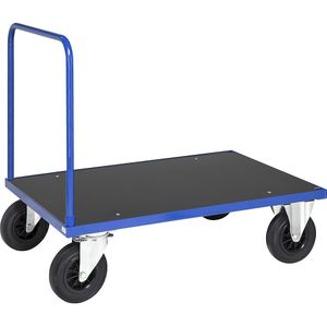 Kongamek Platformwagen KM33, 1 duwbeugel, l x b = 1000 x 700 mm, 2 zwenk- en 2 bokwielen, vanaf 2 stuks
