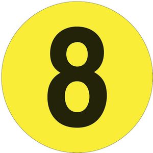 PVC-vloermarkeringen, cijfers, VE = 10 st., cijfer 8