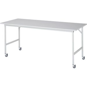 Werktafel, verrijdbaar, melamineplaat, dikte 22 mm, 30 x 30 mm, b x d x h = 2000 x 800 x 900 mm
