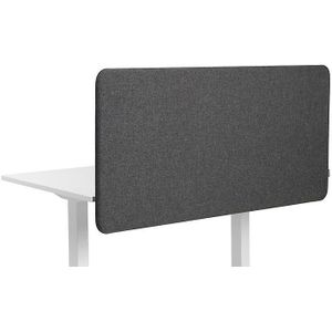 Akoestische bureauscheidingswand Softline Salsa, naar beneden hangend, hoogte 650 mm, textiel, breedte 1200 mm, donkergrijs