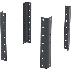 eurokraft pro Hoekstijlen CustomLine, voor montage- en etagewagens, hoogte 325 mm, VE = 4 stuks, antracietgrijs RAL 7016