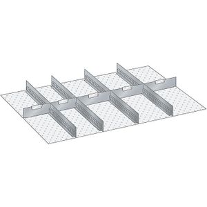 LISTA Lade-indelingenset, 4 sleufwanden, 5 scheidingsschotten, 9-delig, voor fronthoogte 300 mm