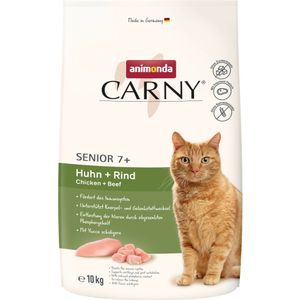 10kg animonda Carny Senior Kip + Rund droogvoer voor katten