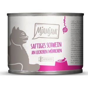 6x200g MjAMjAM sappig varken op heerlijke wortelen nat kattenvoer