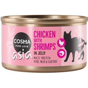 6x85g Thai / Asia in Gelei Kip met Garnalen Cosma Kattenvoer