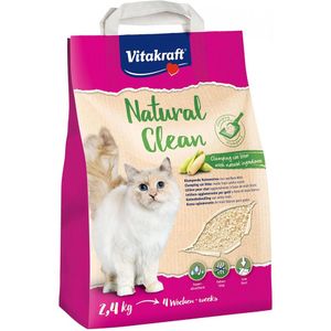 Vitakraft Natural Clean Maïs Strooisel - Voordeelpakket: 4 x 2,4 kg