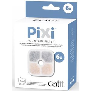 6 Stuks Vervangfilter voor Catit PIXI Drinkfontein, roze Kat