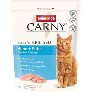 350g animonda Carny Adult Gesteriliseerd kip + kalkoen droogvoer voor katten