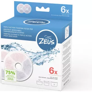 FOMIYES Vervangingsfilters Voor Kattenfonteinen – 6 Stuks – Met Actieve Kool En Ionenwisselaar – Voor Schoon En Vers Water