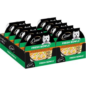 Voordeelpakket: 20x85g Cesar Fresh Bowls kip in saus natvoer voor honden
