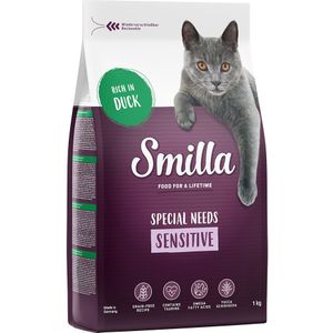 1kg Adult Sensitive Eend Smilla Kattenvoer Graanvrij