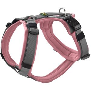 HUNTER Harnas Maldon antiek roze/grijs maat M: 53 - 71 cm borstomtrek, B 25 mm hond