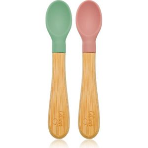 Citron Bamboo Spoon lepeltje Green/ Pink 2 st