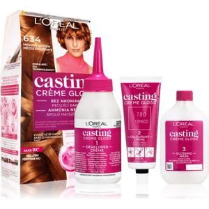 L’Oréal Paris Casting Creme Gloss Haarkleuring Tint 634 Miel Marron 1 st
