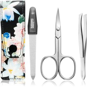 DuKaS - Premium Line Solingen 878 - Travel-set - Pastel Flowers - 3 st - Manicure en Nagelvijlen