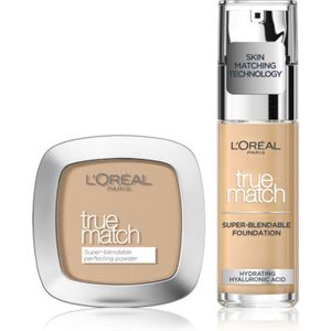 L’Oréal Paris - True Match - Cosmetica Set - Voor Vrouwen - 30 ml Foundation en 9 g Poeder