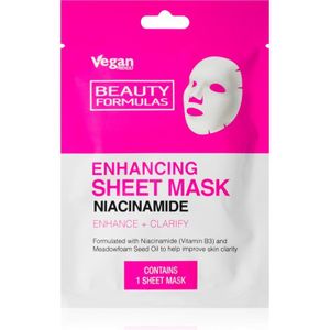 Beauty Formulas Niacinamide voedende sheet mask 1 st