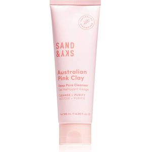 Sand & Sky Australian Pink Clay Deep Pore Cleanser Make-up Reiniger Gel met ontgiftende werking 120 ml