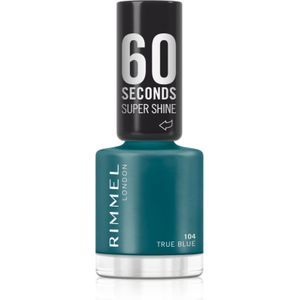 Rimmel - 60 Seconds Super Shine - Nagellak - Tint 104 True Blue - 8 ml