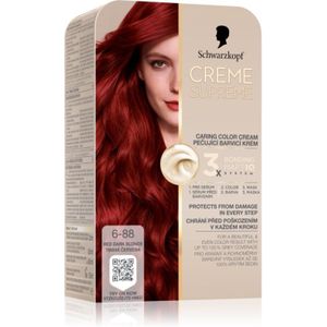 Schwarzkopf - Creme Supreme - Permanente Haarkleuring - 6-88 Red Dark Blonde - 60 ml