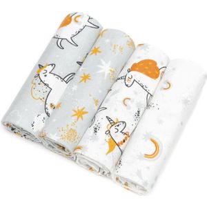 T-TOMI Cloth Diapers Unicorns stoffen luiers 76x76 cm 4 st