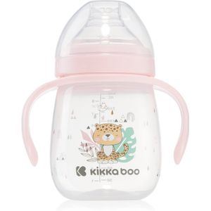 Kikkaboo Savanna Cup with Silicone Spout Kop met handvaten 6 m+ Pink 240 ml